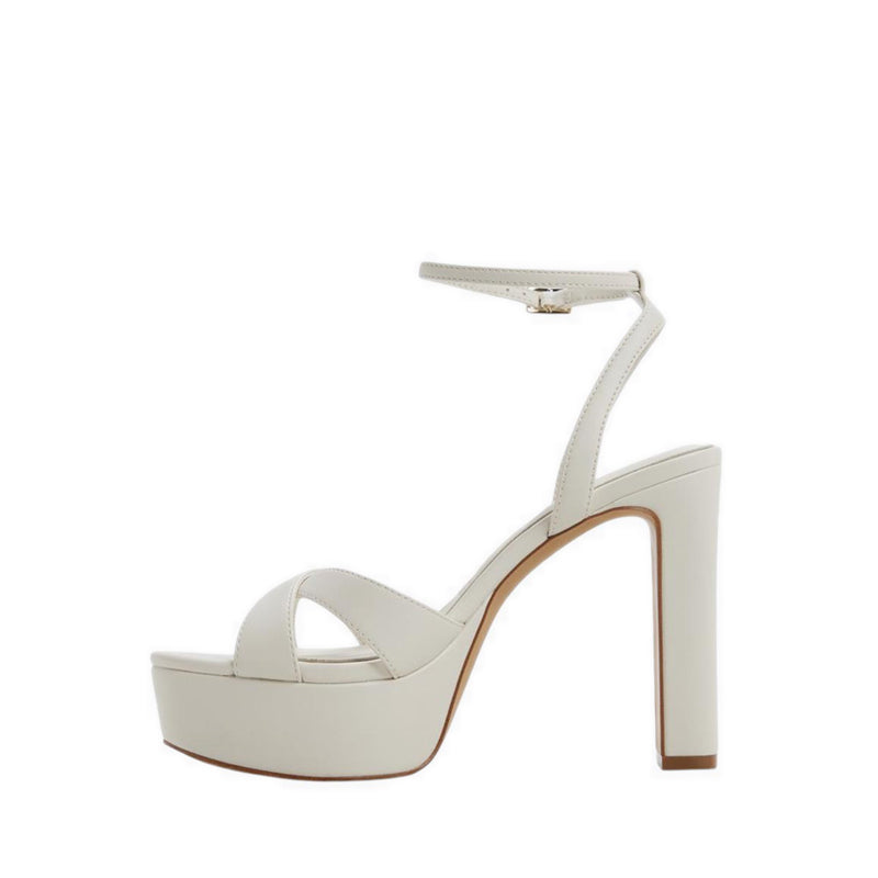 ALDO ROSINE HEELED SANDALS - WHITE/BONE