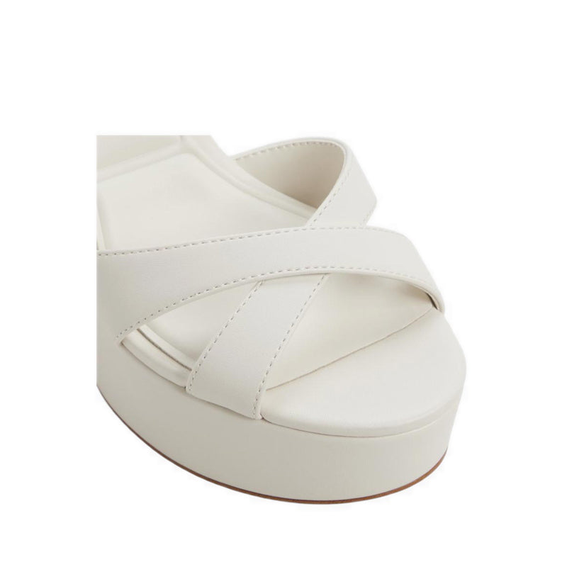 ALDO ROSINE HEELED SANDALS - WHITE/BONE