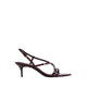 OLIVIE HEELED SANDALS - BORDO