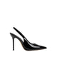 PUCKERUP SLINGBACK SHOE-MID HEELS - BLACK