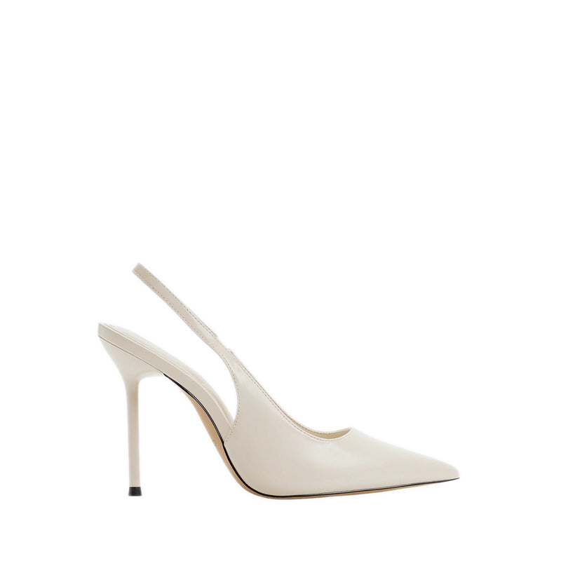 PUCKERUP SLINGBACK SHOE-MID HEELS - OTHER WHITE