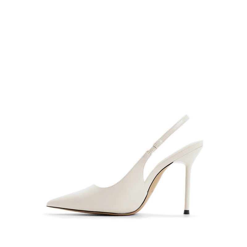 PUCKERUP SLINGBACK SHOE-MID HEELS - OTHER WHITE
