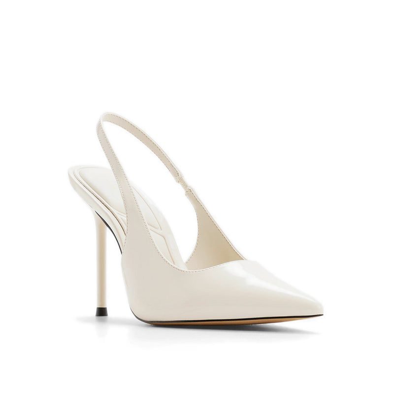 PUCKERUP SLINGBACK SHOE-MID HEELS - OTHER WHITE