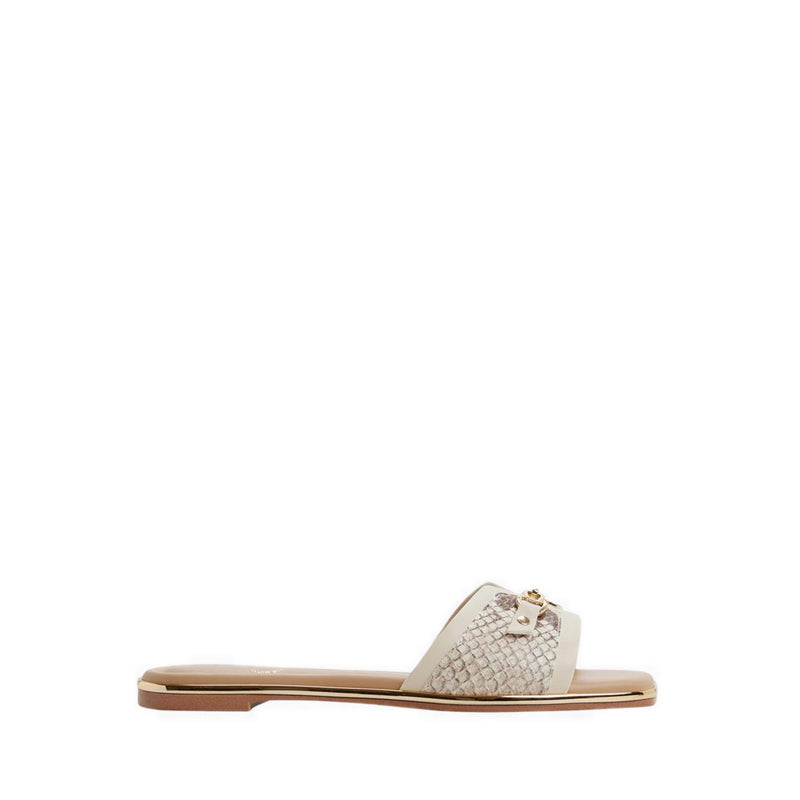 ALAMASSI FLAT SANDALS - OPEN BROWN