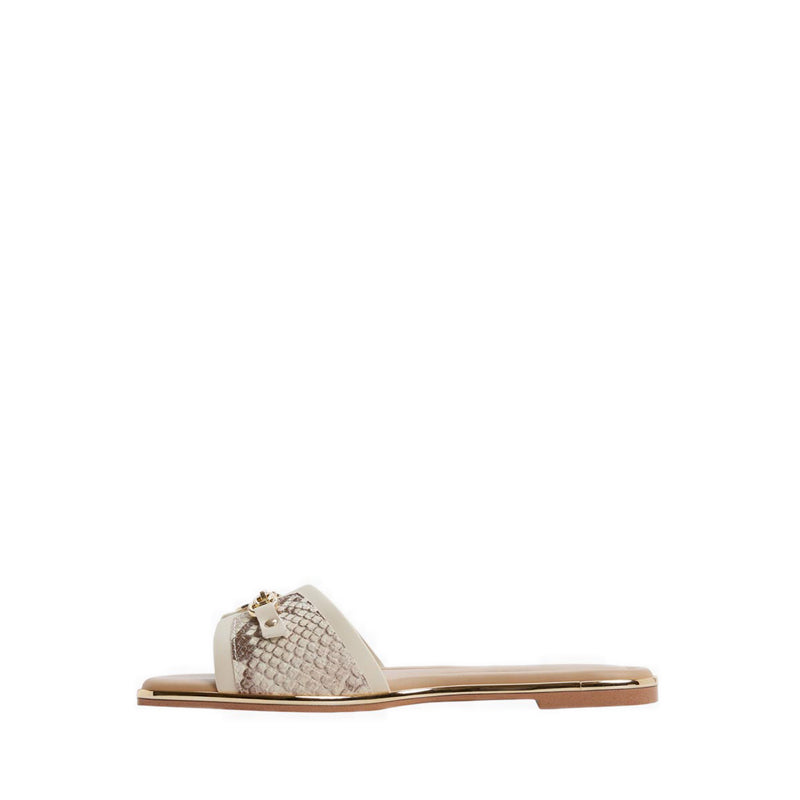 ALAMASSI FLAT SANDALS - OPEN BROWN