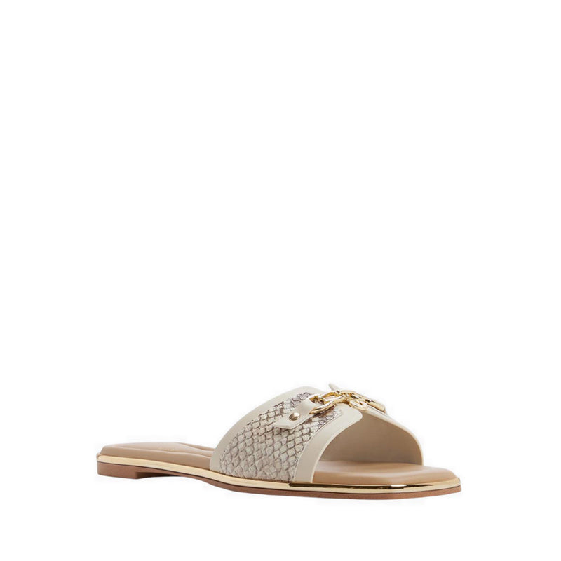 ALAMASSI FLAT SANDALS - OPEN BROWN