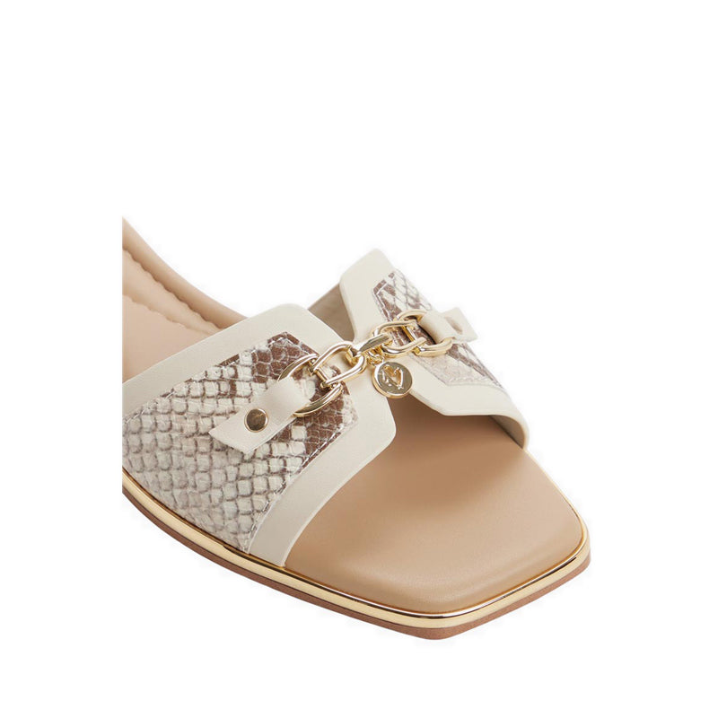 ALAMASSI FLAT SANDALS - OPEN BROWN
