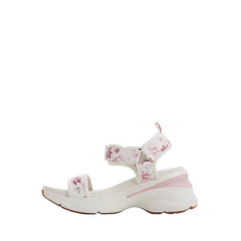 ALDO EULALIA WEDGE SANDALS - WHITE COMBO