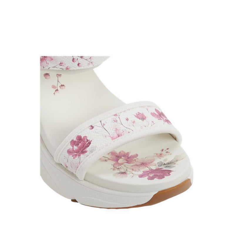 ALDO EULALIA WEDGE SANDALS - WHITE COMBO
