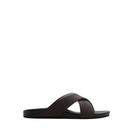 ALDO PIETTE FLAT SANDALS - BROWN