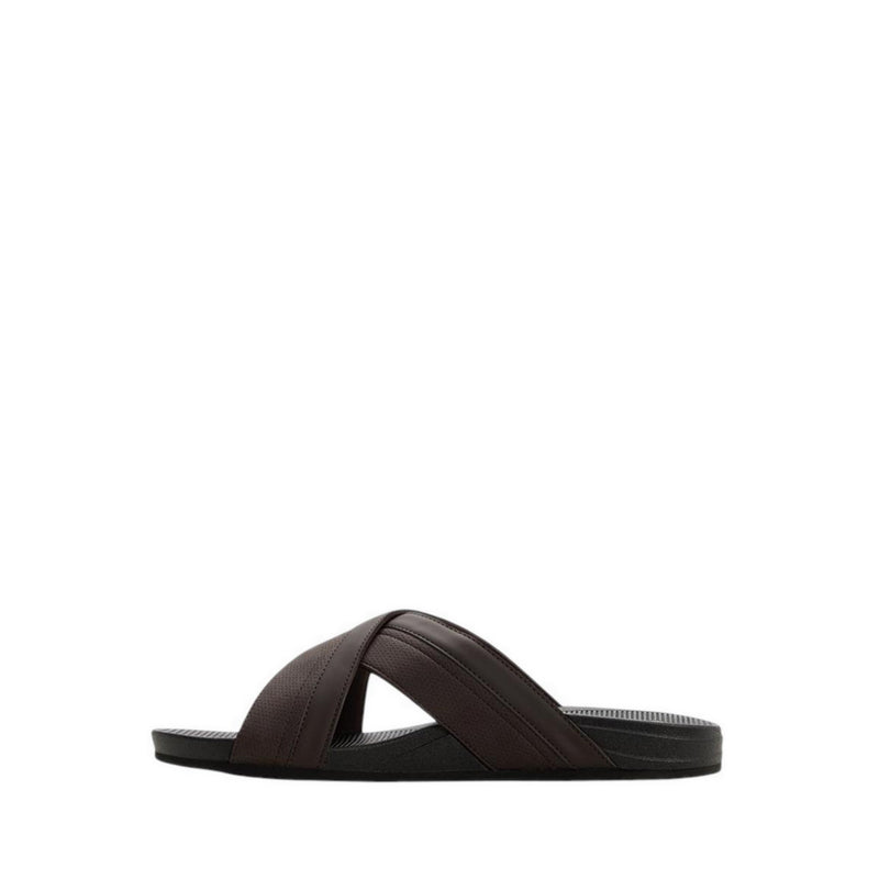 ALDO PIETTE FLAT SANDALS - BROWN