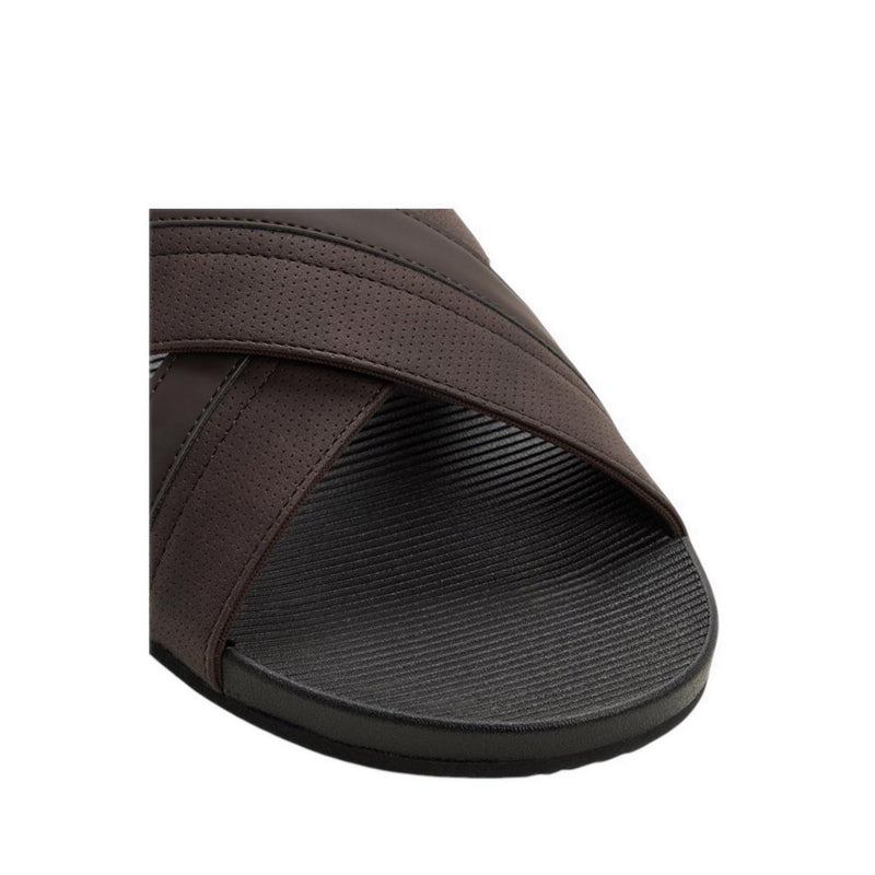 ALDO PIETTE FLAT SANDALS - BROWN