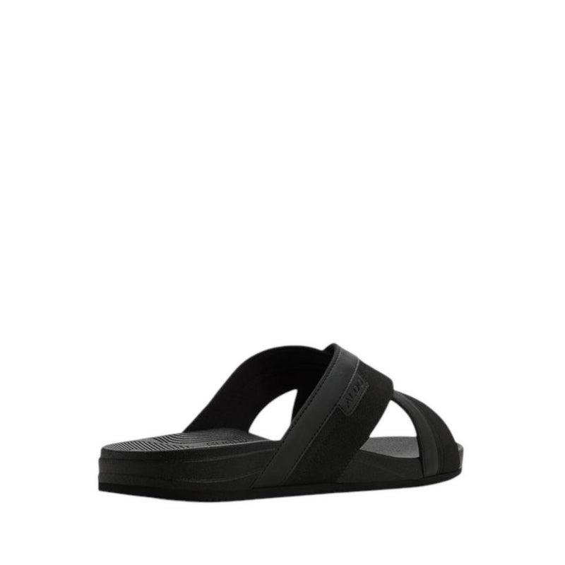 ALDO PIETTE FLAT SANDALS - BLACK