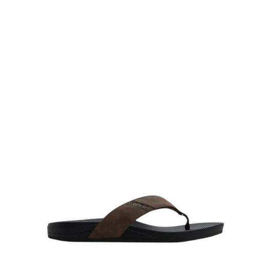 ALDO STEFFEN FLAT SANDALS - DARK BROWN