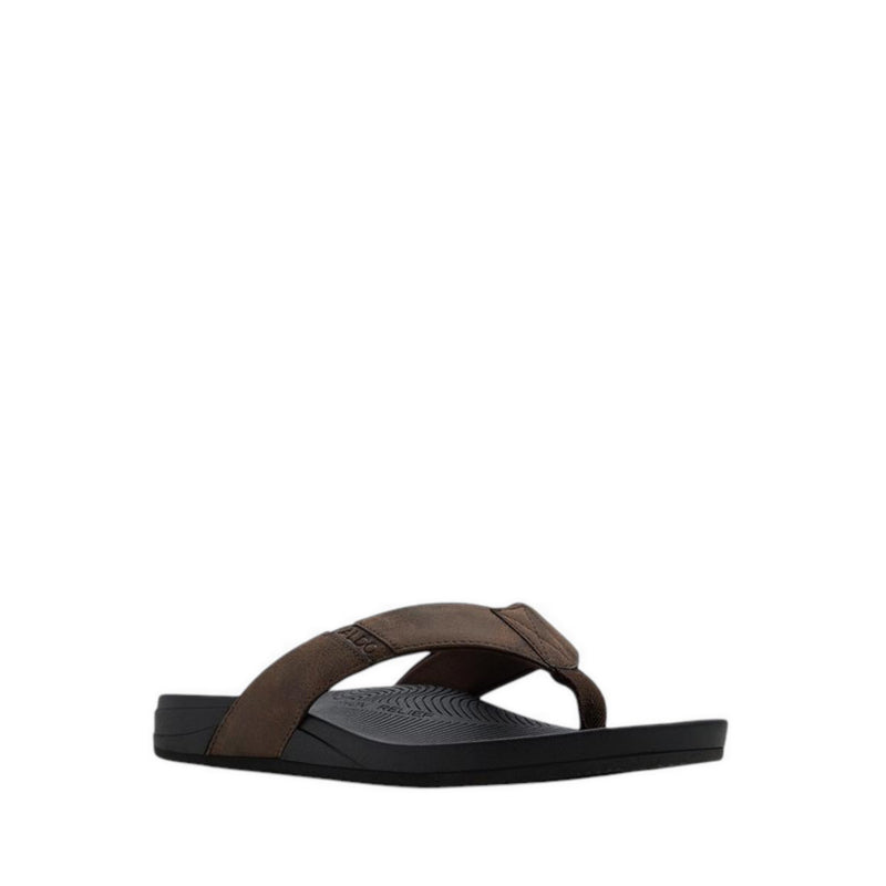 ALDO STEFFEN FLAT SANDALS - DARK BROWN
