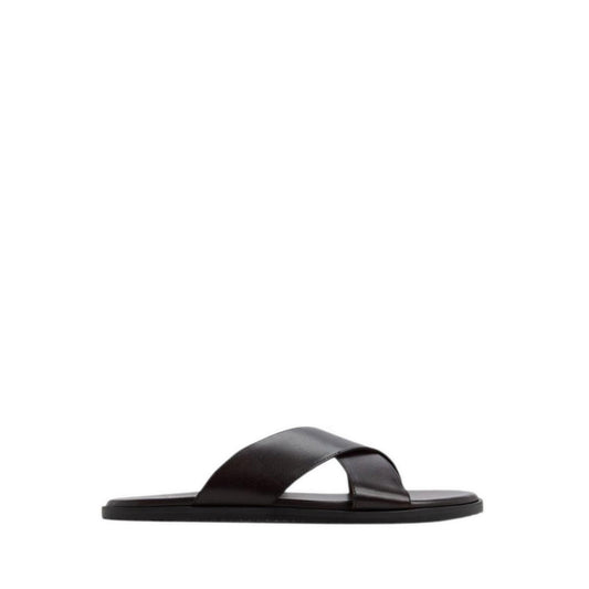 ALDO ERIK FLAT SANDALS - DARK BROWN