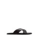 ERIK FLAT SANDALS - DARK BROWN
