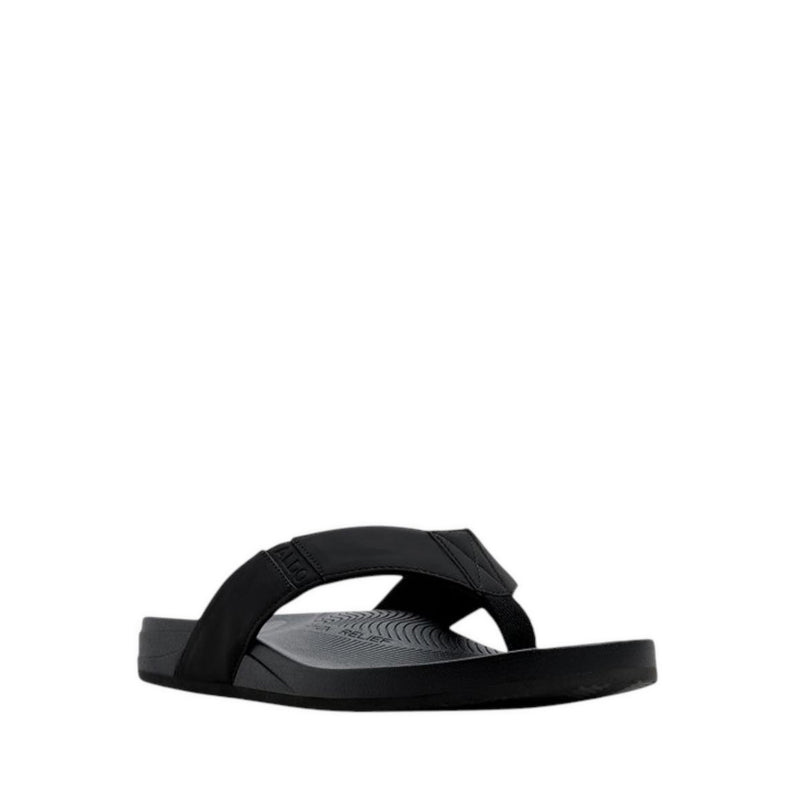 ALDO STEFFEN FLAT SANDALS - BLACK