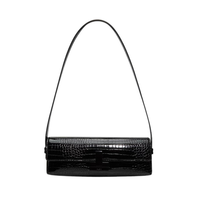 ALDO ALESSIANA SHOULDER BAG - BLACK/BLACK