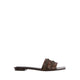 NAVALIA FLAT SANDALS - DARK BROWN
