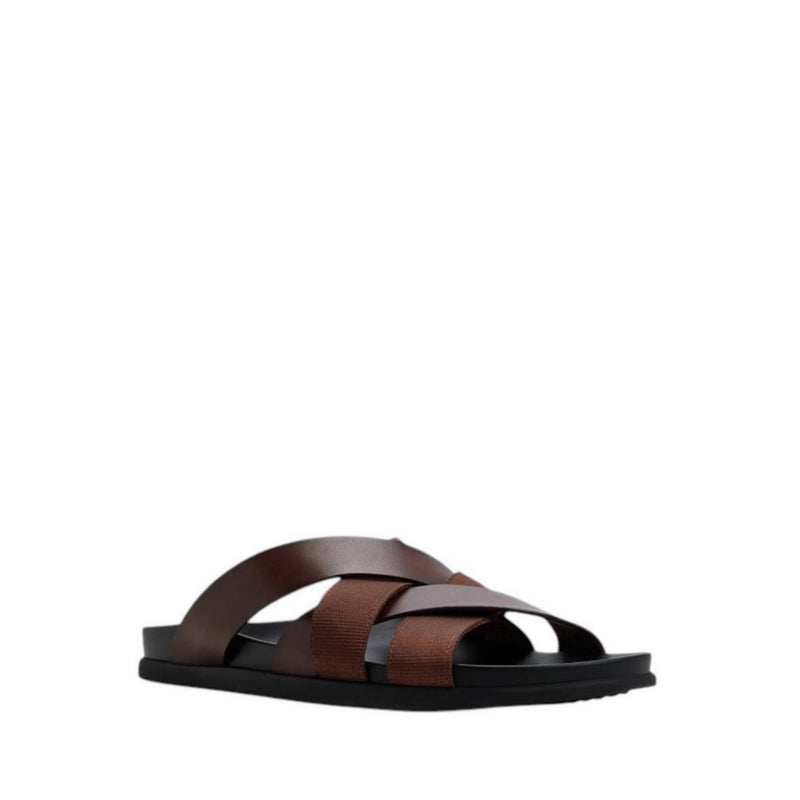 ALDO FLORIAN FLAT SANDALS - DARK BROWN