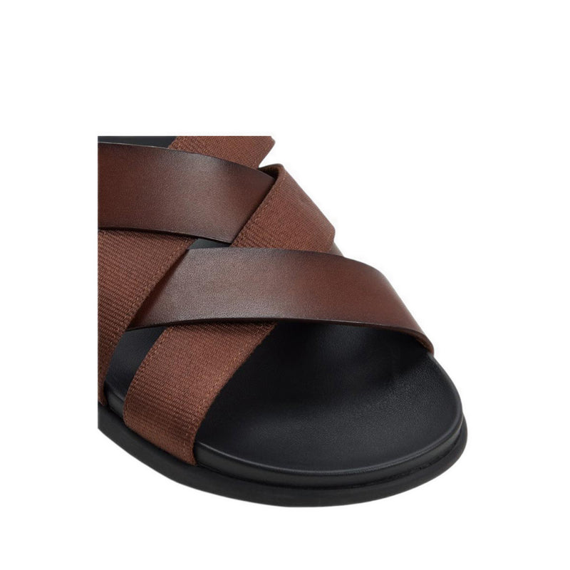 ALDO FLORIAN FLAT SANDALS - DARK BROWN