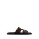 GONZALO FLAT SANDALS - DARK BROWN