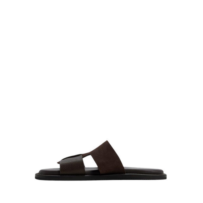 ALDO GONZALO FLAT SANDALS - DARK BROWN