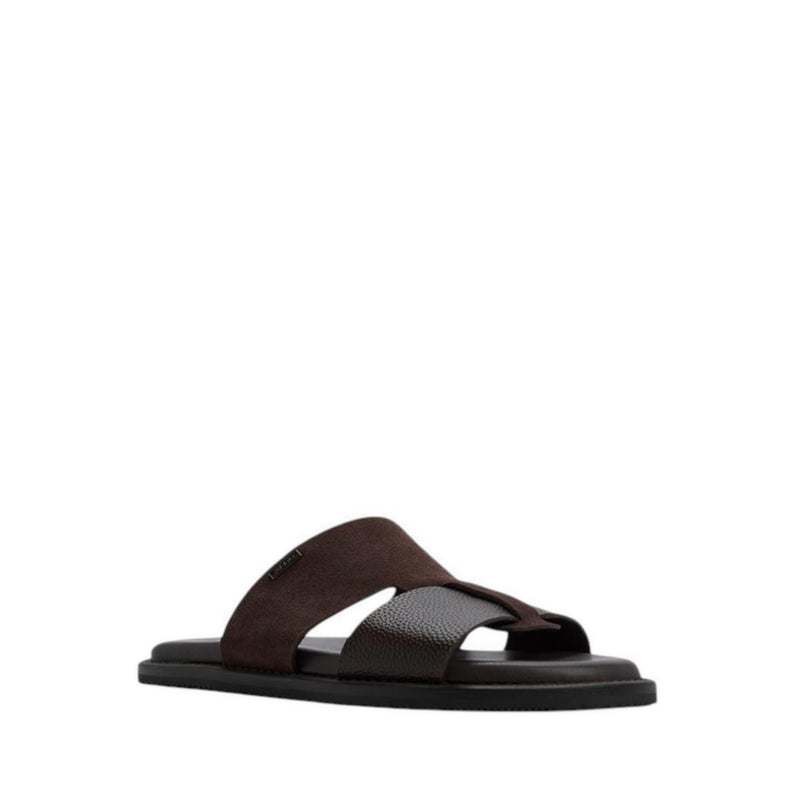 ALDO GONZALO FLAT SANDALS - DARK BROWN