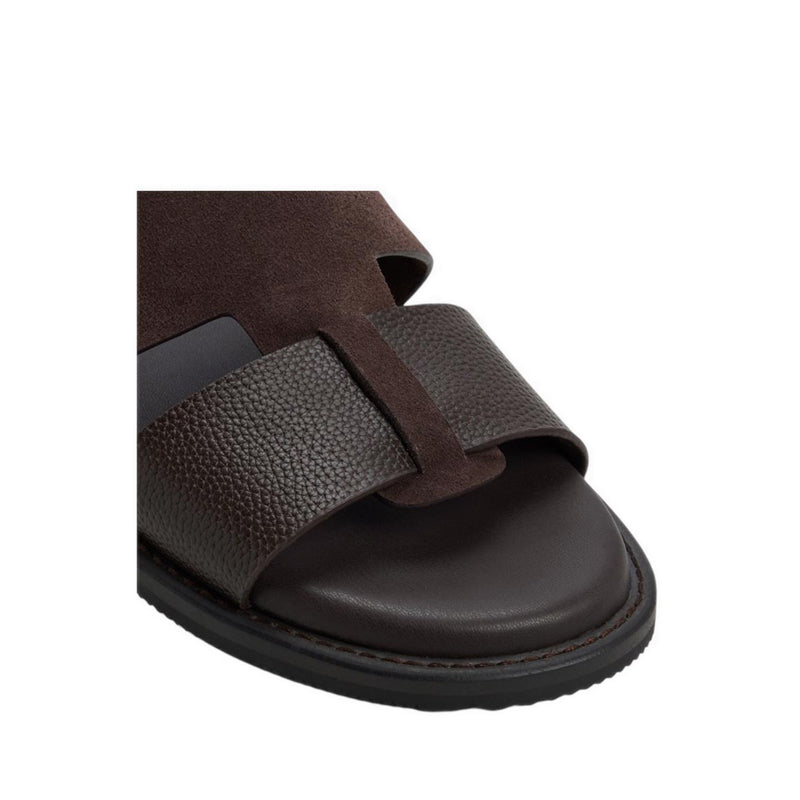 ALDO GONZALO FLAT SANDALS - DARK BROWN