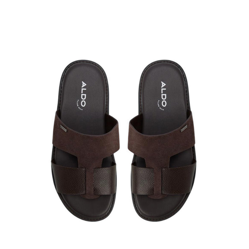 ALDO GONZALO FLAT SANDALS - DARK BROWN