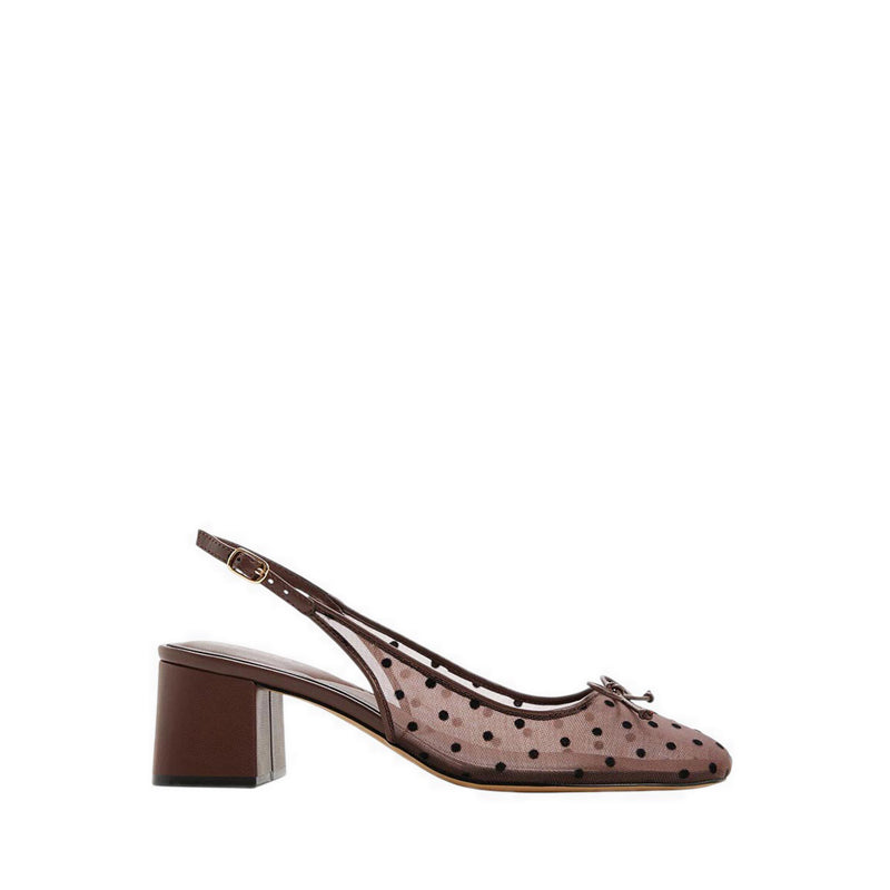 LILYNA HEELED SHOES - OPEN BROWN