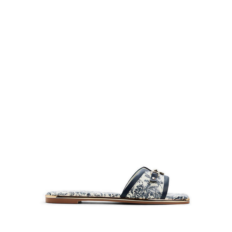 ALAMASSI FLAT SANDALS - WHITE/BLUE