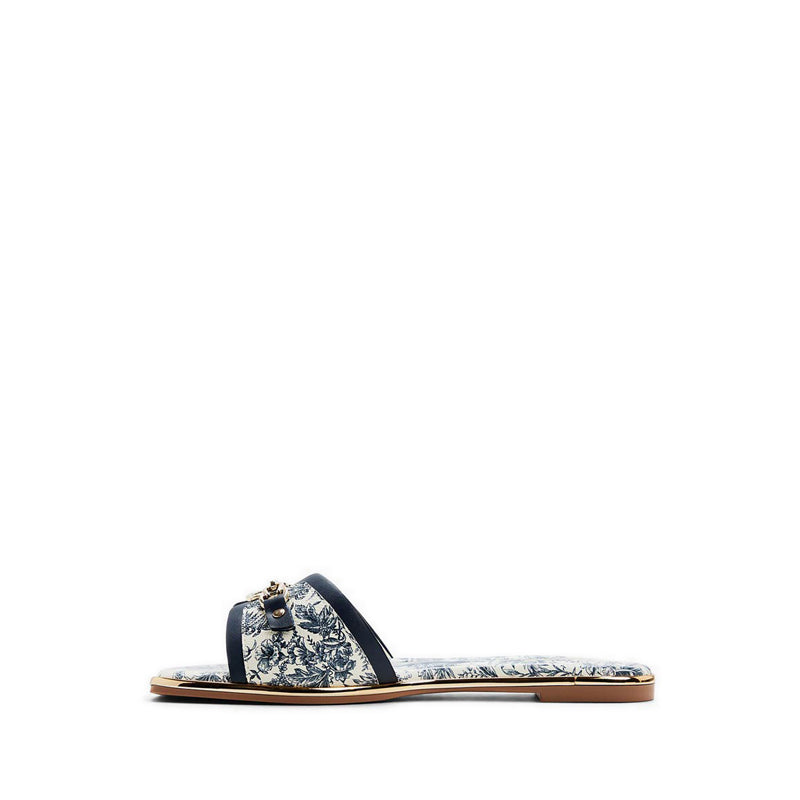 ALAMASSI FLAT SANDALS - WHITE/BLUE