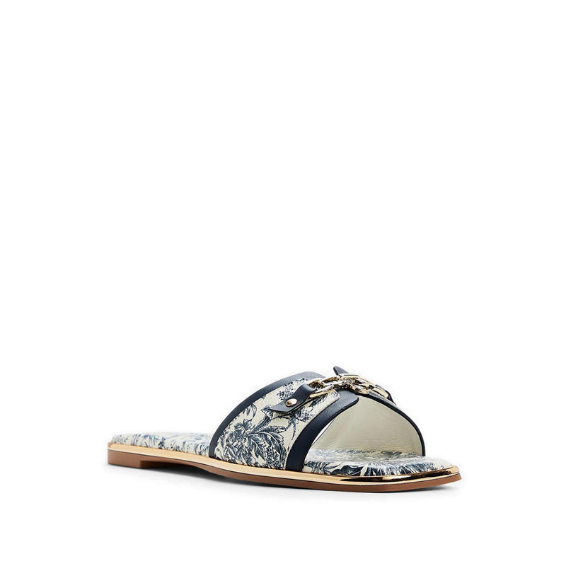 ALAMASSI FLAT SANDALS - WHITE/BLUE