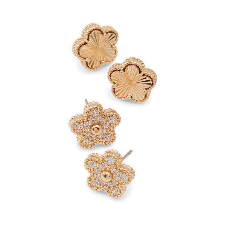 ELOISSE EARRINGS - GOLD/CLEAR MULTI