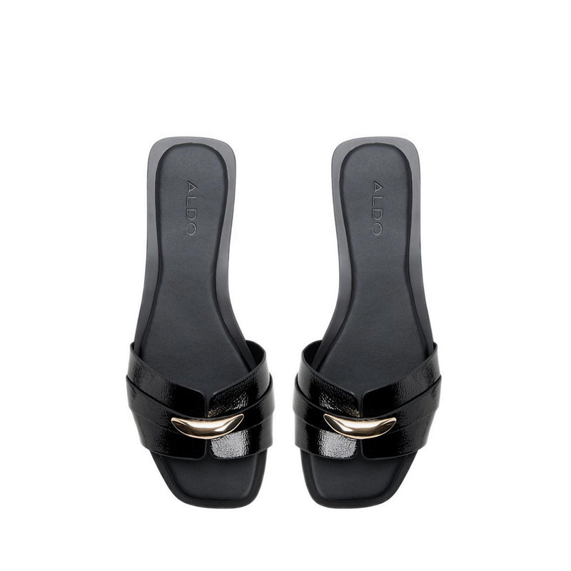 BRIELA FLAT SANDALS - BLACK