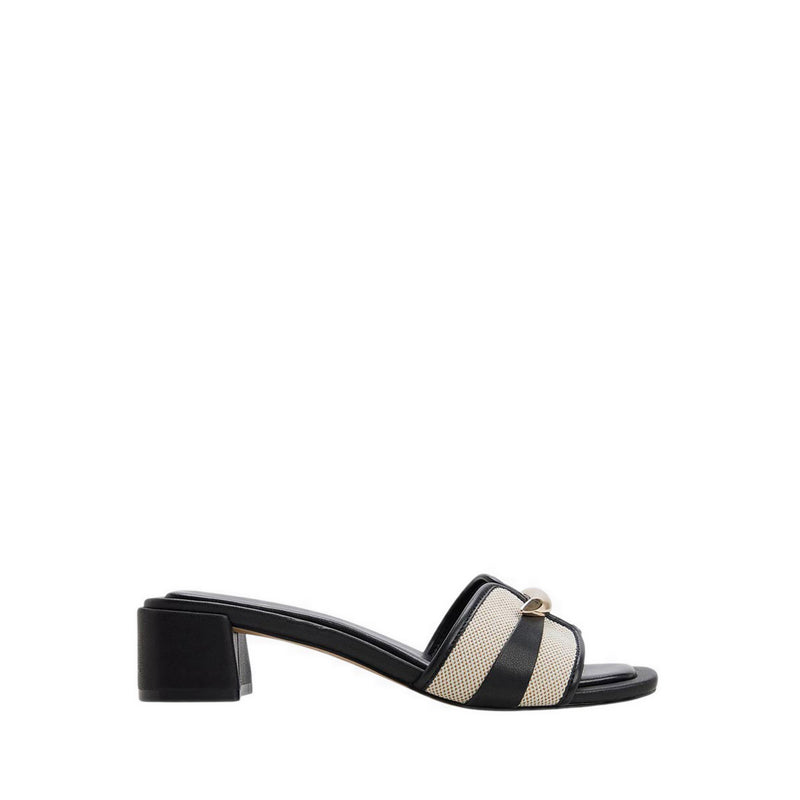 DARRBY HEELED SANDALS - BEIGE COMBO