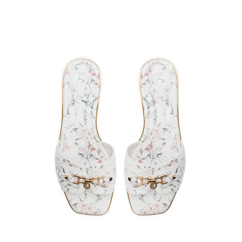 ALAMASSI FLAT SANDALS - WHITE MULTI