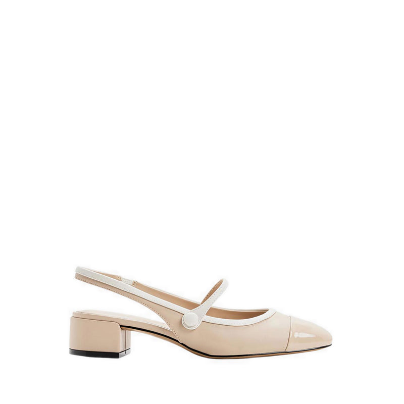 AGGIE HEELED SHOES - MEDIUM BEIGE