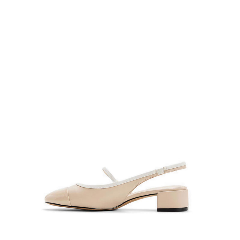 AGGIE HEELED SHOES - MEDIUM BEIGE