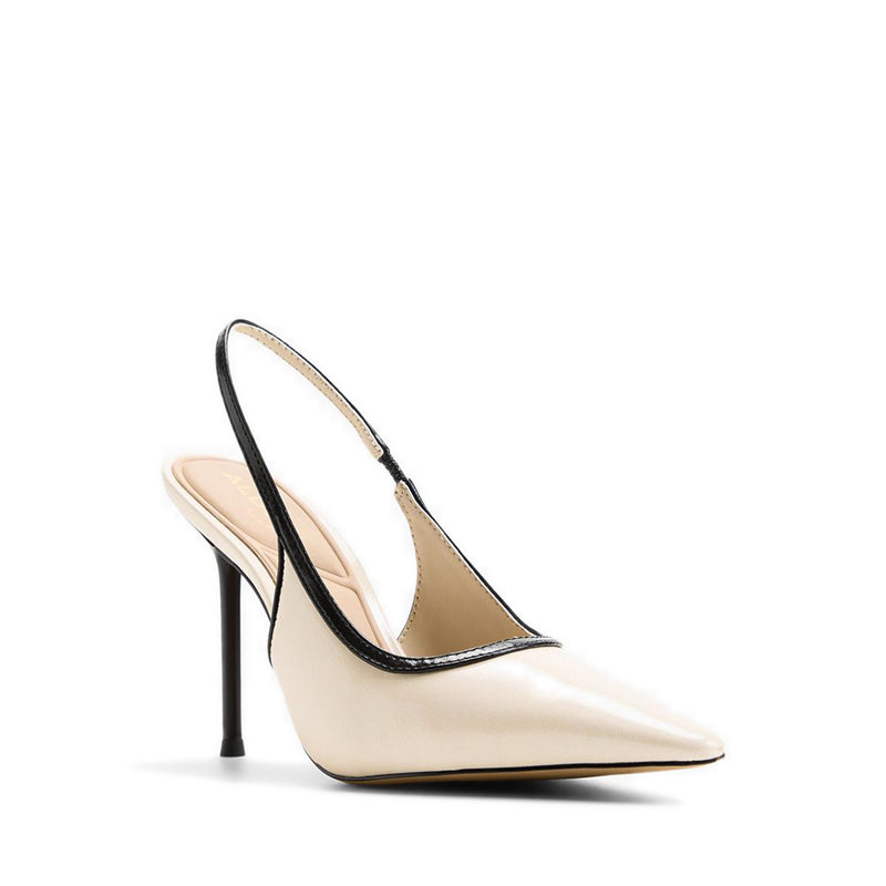 PEARLESCENT HEELED SHOES - BEIGE COMBO