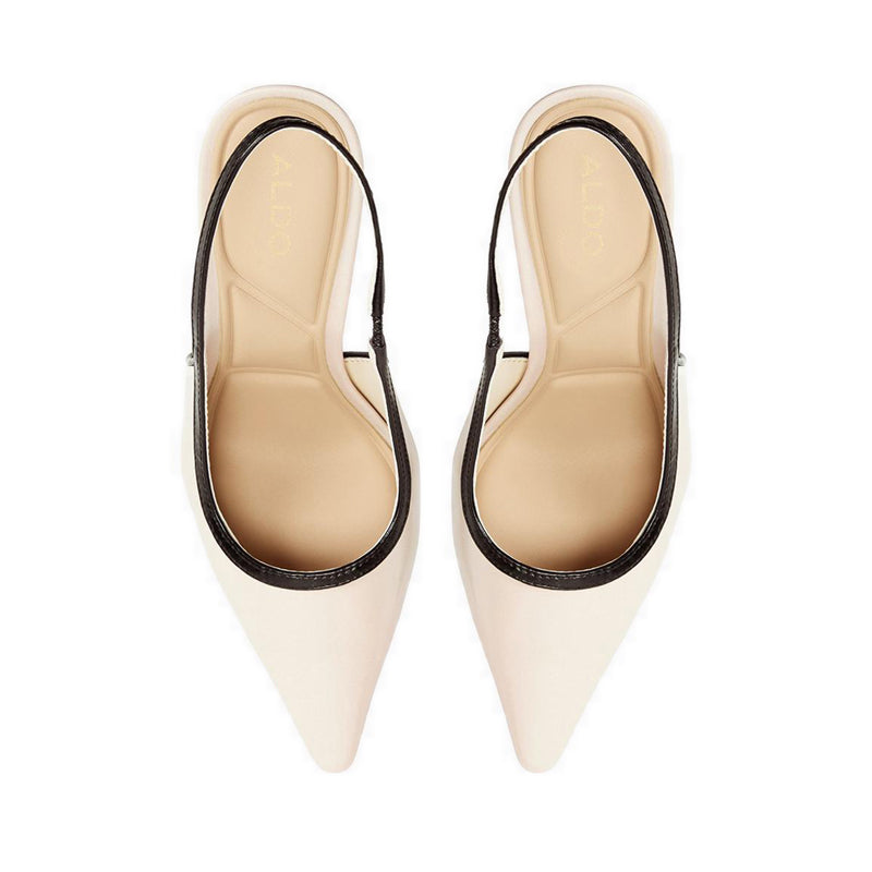 PEARLESCENT HEELED SHOES - BEIGE COMBO