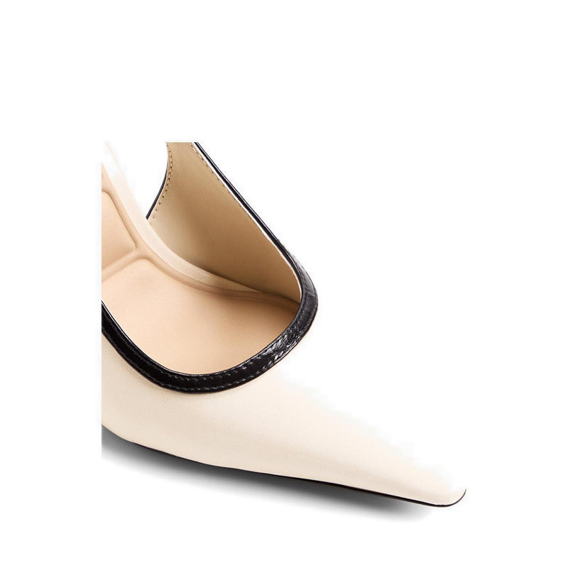 PEARLESCENT HEELED SHOES - BEIGE COMBO