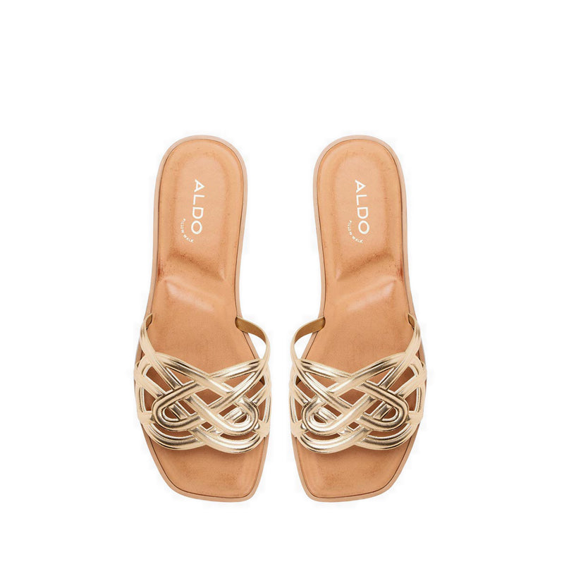 GWALISSI FLAT SANDALS - GOLD