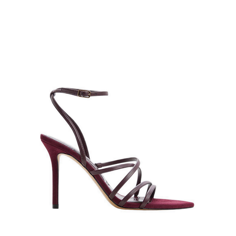 SOLANIA HEELED SANDALS - BURGUNDY