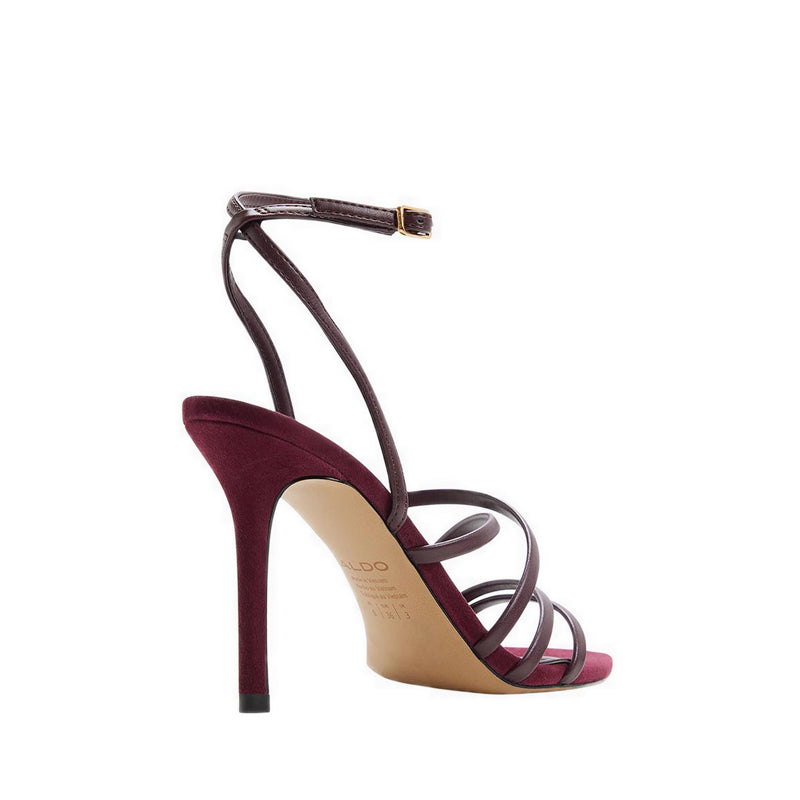 SOLANIA HEELED SANDALS - BURGUNDY
