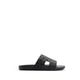 OSKAR FLAT SANDALS - BLACK