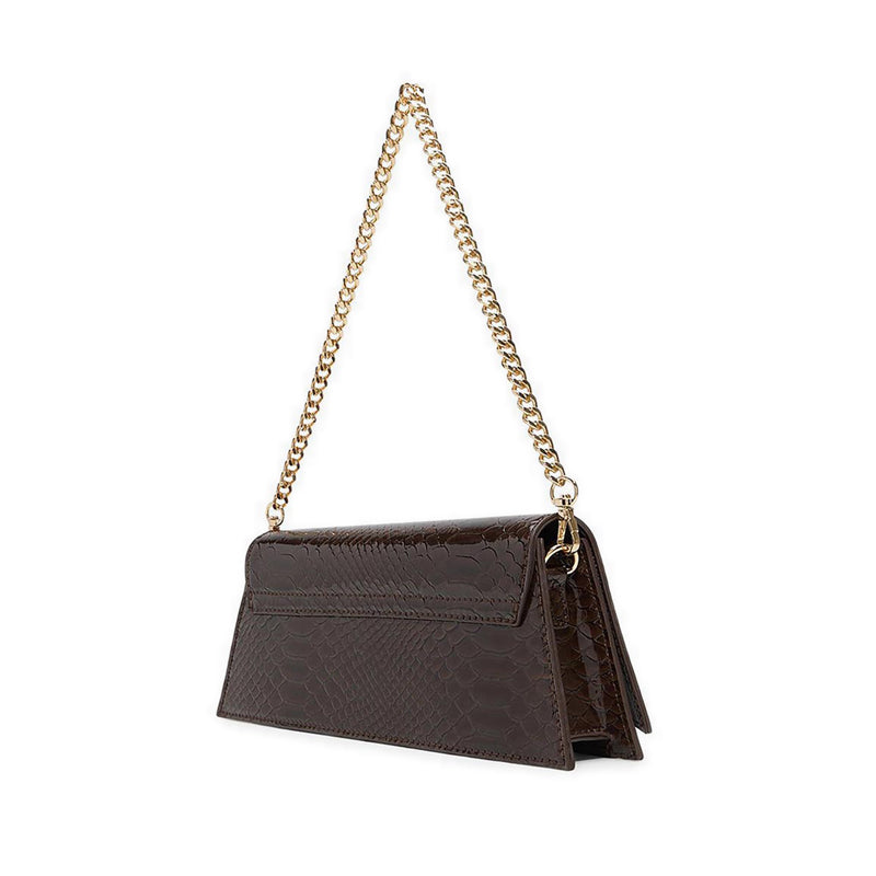 MMYCHAELA CLUTCH - DARK BROWN