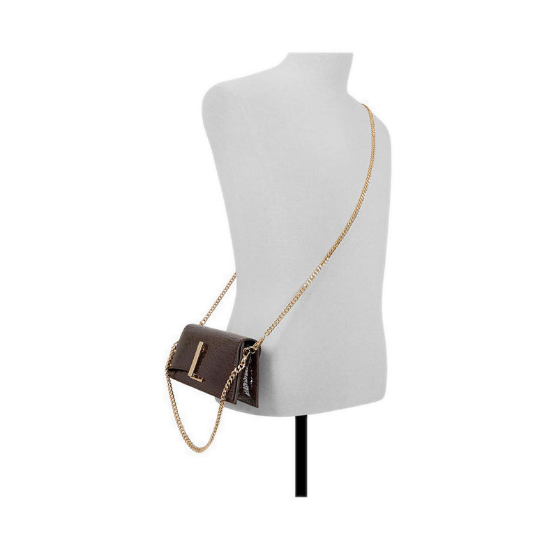 MMYCHAELA CLUTCH - DARK BROWN